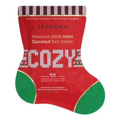 Sephora Collection, Holiday Vibes, Cozy Coconut Foot Masks (Maska do stóp z kokosem)