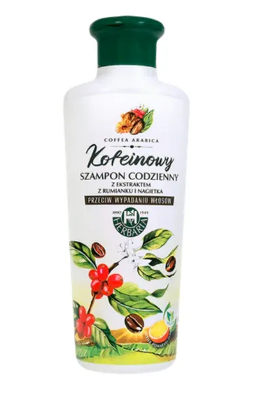 Herbaria Banfi,  Kofeinowy szampon codzienny z ekstraktem z rumianku i nagietka