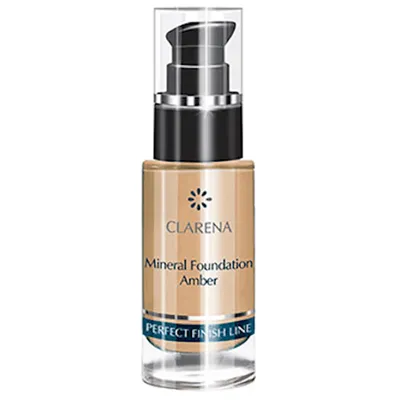 Clarena Perfect Finish Line, Mineral Foundation Amber (Mineralny podkład dla cery wrażliwej)