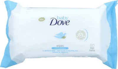 Dove Baby, Rich Moisture, Hipoalergiczne chusteczki pielęgnacyjne