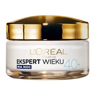 L'Oreal Paris Ekspert Wieku, Przeciwzmarszczkowy krem wygładzający na noc 40+