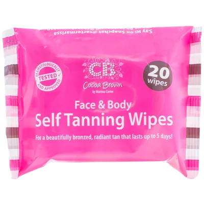 Cocoa Brown by Marissa Carter Self-tanning Wipes Face & Body (Chusteczki samoopalające do twarzy i ciała)