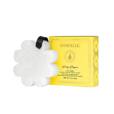 Spongelle Honey Blossom Boxed Flower Body Wash Infused Buffer (Miód, Piankowa gąbka pod prysznic wielokrotnego użytku)