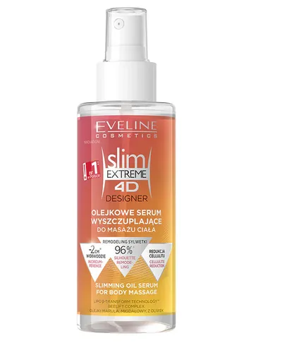 Eveline Cosmetics Slim Extreme 4D Designer, Olejkowe serum wyszczuplające do masażu ciała