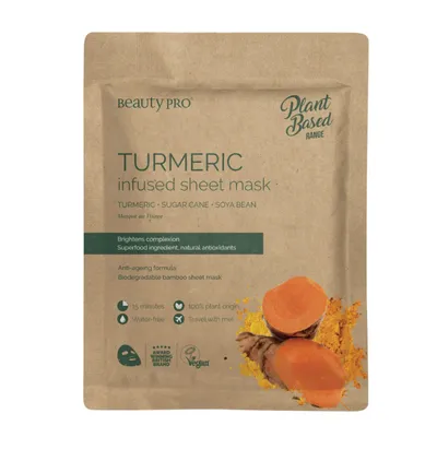 BeautyPro Turmeric Brightening Sheet Mask (Rozjaśniająca maska w płacie z kurkumą)