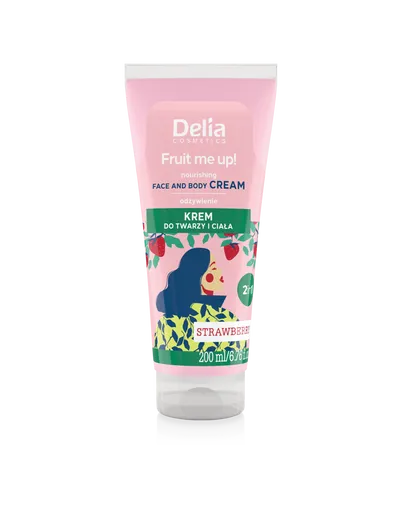 Delia Fruit Me Up!, Krem do twarzy i ciała `Strawberry`