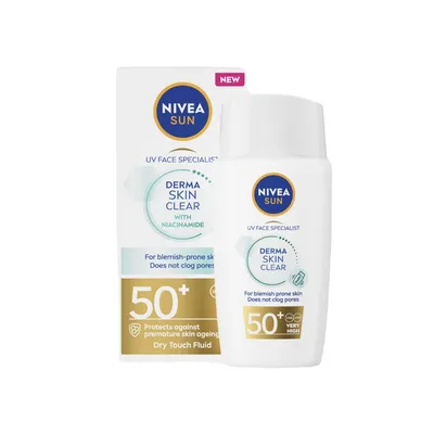 Nivea Sun, UV Face Specialist, Derma Skin Clear with Niacynamide SPF50+ (Ultralekki fluid do twarzy z niacynamidem SPF50+)