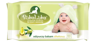 Luba Buba Luba, Chusteczki nawilżane dla dzieci i niemowląt z Odżywczym balsamem oliwkowym