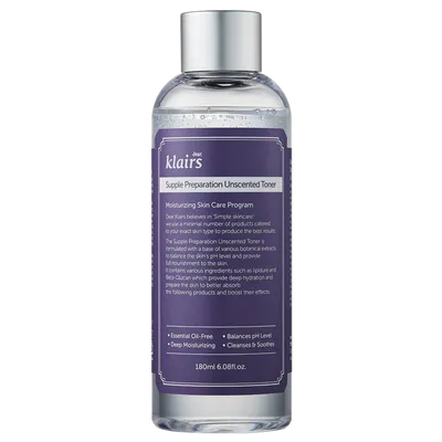 Klairs Supple Preparation Unscented (Bezzapachowy toner do twarzy)