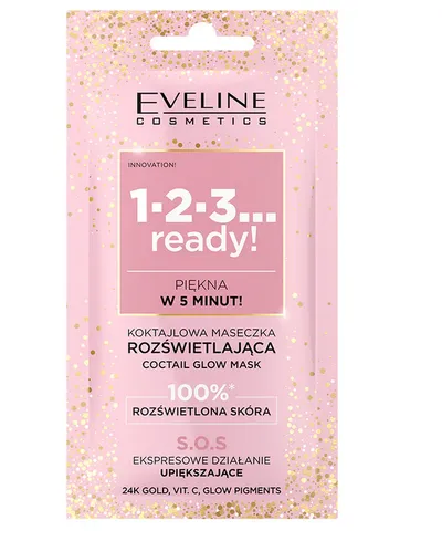 Eveline Cosmetics 1,2,3...Ready!, Koktajlowa maseczka rozświetlająca