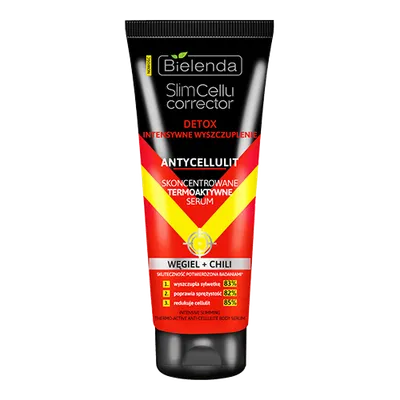 Bielenda Slim Cellu Corrector, Skoncentrowane termoaktywne serum antycellulitowe `Węgiel + chili`