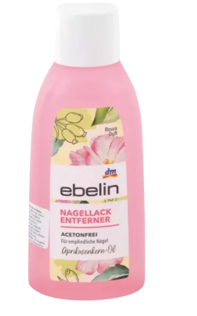 Ebelin Rose, Nail Polish Remover without Acetone (Róża, Zmywacz do paznokci bez acetonu)