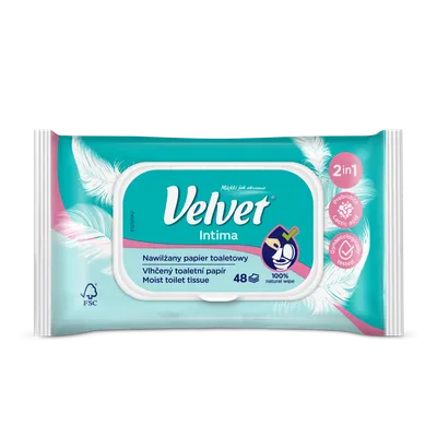 Velvet Intima, Nawilżany papier toaletowy