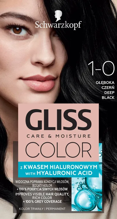 Schwarzkopf Gliss Color Care & Moisture, Krem koloryzujący z kwasem hialuronowym