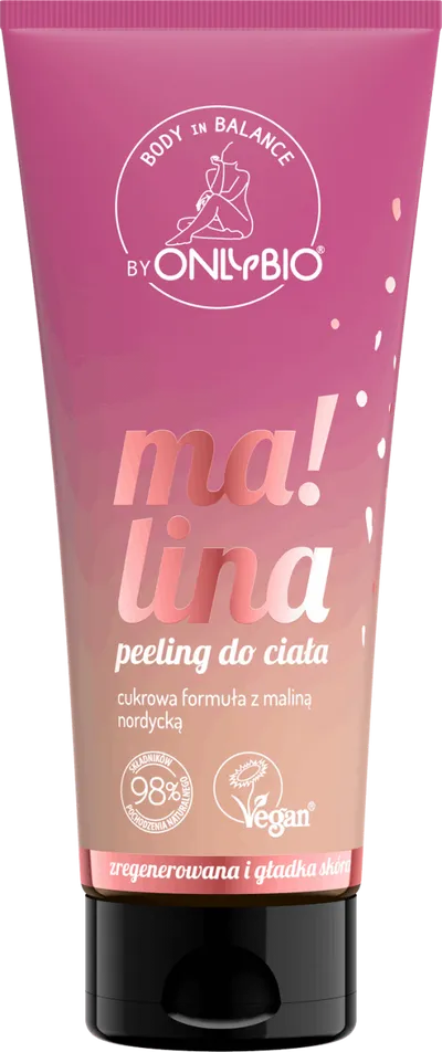 OnlyBio Body in Balance, Peeling do ciała malinowy