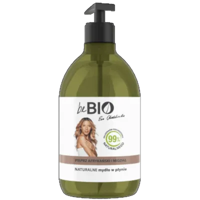 beBIO Naturalne mydło w płynie `Pieprz afrykański i migdał`
