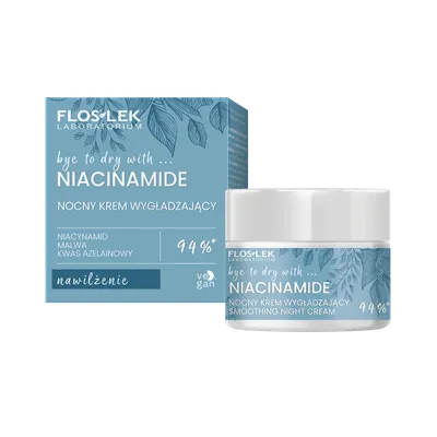 Floslek Bye To Dry With... Niacinamide, Nocny krem wygładzający