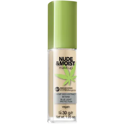 Bell HYPOAllergenic, Nude & Moist Make-up (Podkład nawilżający z ekstraktem z konopi)