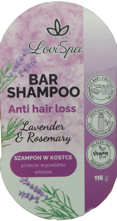 Lovi Spa Lavender & Rosemary, Bar Shampoo (Szampon w kostce przeciw wypadaniu włosów)