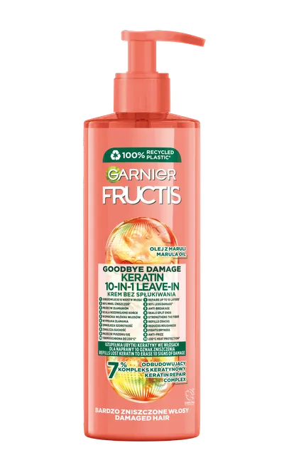 Garnier Fructis, Goodbye Damage, Keratin 10-in-1 Leave-in (Krem do włosów bez spłukiwania)