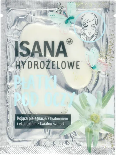 Isana Hydrożelowe płatki pod oczy z hialuronem i ekstraktem z kwiatów szarotki