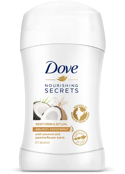 Dove Nourishing Secrets, Restoring Ritual, 48h Anti-perspirant with Coconut and Jasmine Flower Scent (Antyperspirant w sztyfcie)