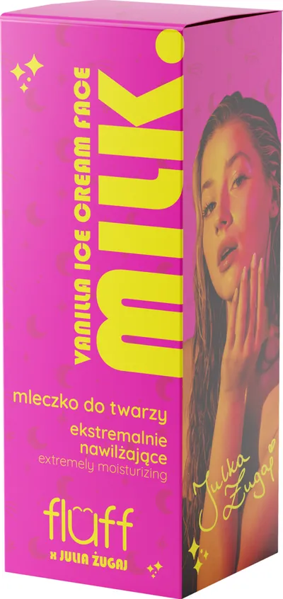 Fluff Fluff x Julia Żugaj, Vanilla Ice Cream Face Milk (Mleczko do twarzy ekstremalnie nawilżające)