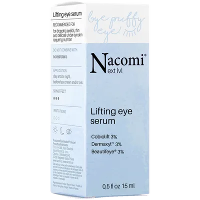 Nacomi Next Lvl, Bye Puffy Eye! Lifting Eye Serum (Serum pod oczy na opuchnięcia)