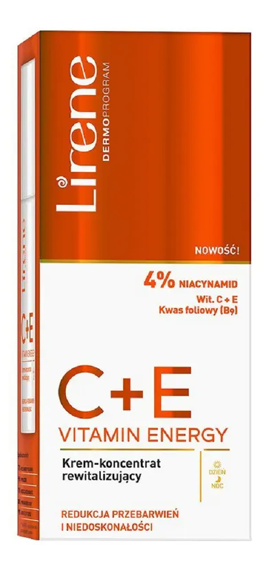 Lirene Dermoprogram C+E Vitamin Energy, Krem-koncentrat rewitalizujący