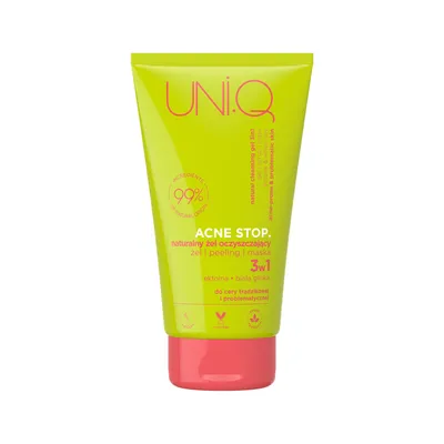 Uni.Q Acne Stop, Naturalny żel oczyszczający 3w1