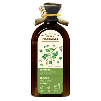 Green Pharmacy Pąki Brzozy & Olej Rycynowy, Przeciwłupieżowy szampon do włosów
