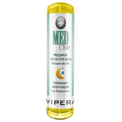 Vipera Med Club, Overnight Moisturizer Lip Balm (Balsam do ust `Pielęgnuje suche usta nocą`)