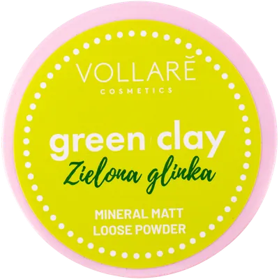 Vollare Cosmetics Green Clay Mineral Matt Loose Powder (Sypki puder z glinką zieloną)