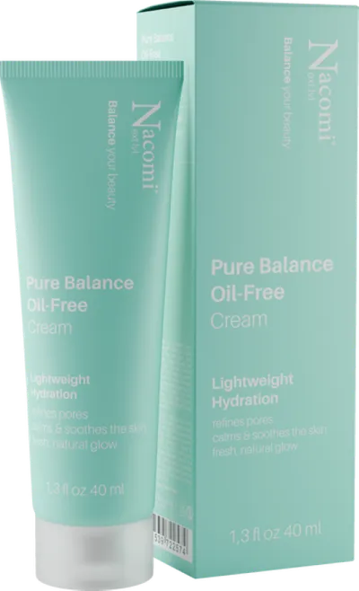 Nacomi Next Lvl, Balance Your Beauty, Lightweight Hydration, Pure Balance Oil-Free Cream (Lekki krem nawilżający do twarzy)