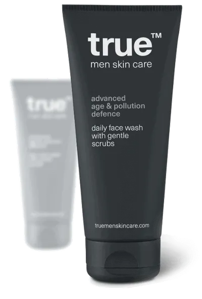 True Men Skin Care Advanced Age & Pollution Defence, Daily Face Wash with Gentle Scrubs (Żel do mycia twarzy z mikrocząsteczkami)