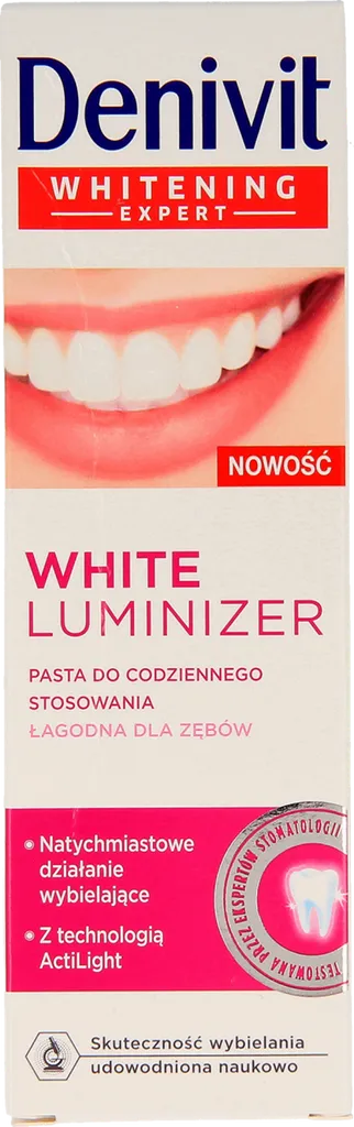 Denivit White Luminizer, Pasta do zębów do codziennego stosowania wybielająca
