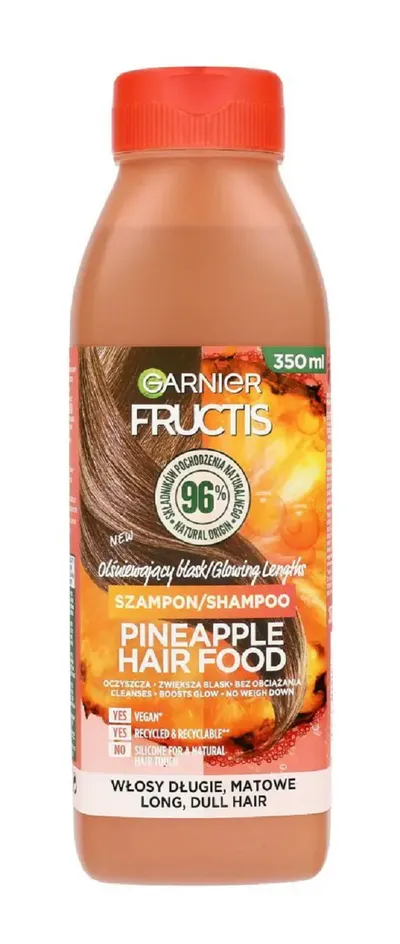 Garnier Fructis, Pineapple Hair Food, Shampoo (Szampon do długich i matowych włosów)