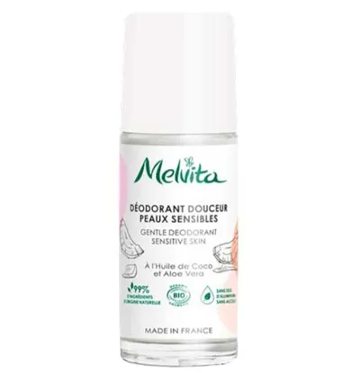Melvita Gentle Deodorant Sensitive Skin (Dezodorant do skóry wrażliwej z olejem kokosowym i aloesem)