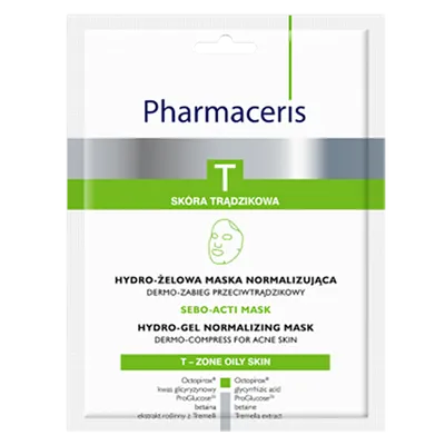 Pharmaceris T, Sebio-Acti,  Hydro-żelowa maska normalizująca dermo-zabieg przeciwtrądzikowy