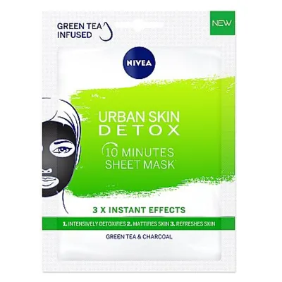 Nivea Urban Skin Detox, 10 Minutes Sheet Mask (10-minutowa detoksykująca maska w płachcie)