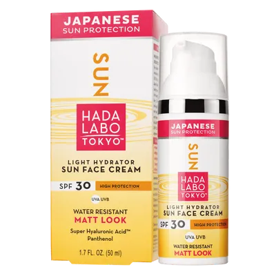 Hada Labo Tokyo Sun, Wodoodporny nawilżający krem do twarzy SPF 30