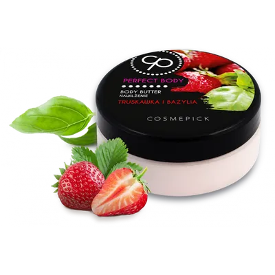 Cosmepick Perfect Body, Body Butter (Nawilżające masło do ciała z truskawką i bazylią)