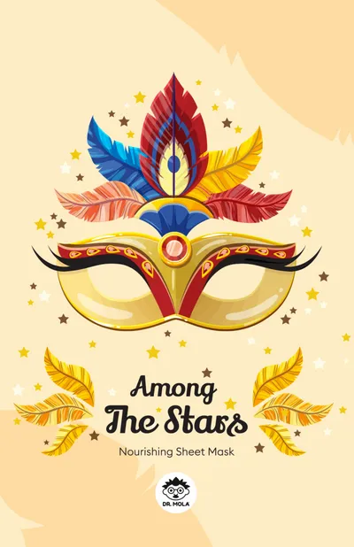 Dr. Mola Among the Stars,  Nourishing Sheet Mask (Maseczka w płachcie odżywczo- nawilżająca, mleko i miód)