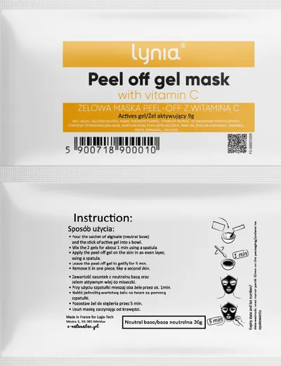 Lynia Peel-Off Gel Mask with Vitamin C (Maska algowa peel-off w żelu z witaminą C)