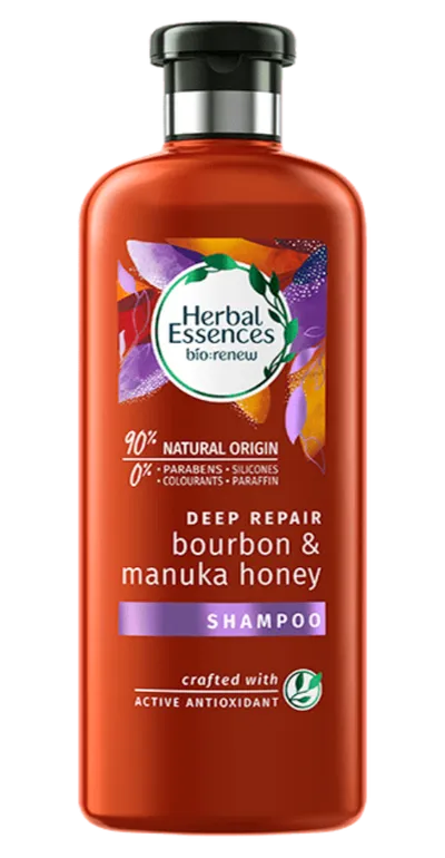 Herbal Essences Bio: Renew, Deep Repair Bourbon & Manuka Honey Shampoo (Regenerujący szampon do włosów `Burbon & miód manuka`)