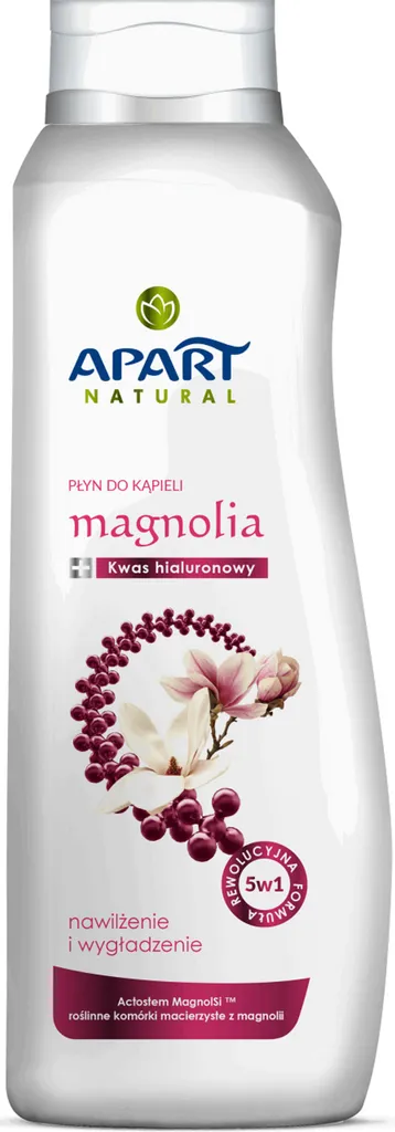 Apart Natural, Magnolia, Płyn do kąpieli z  kwasem hialuronowym i roślinnymi komórkami macierzystymi
