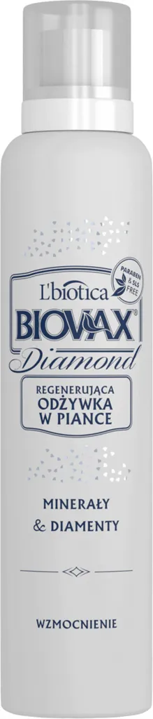 L'biotica Biovax Diamond, Regenerująca odżywka w piance do włosów