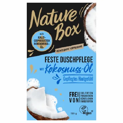 Nature Box Festes Duschpflege mit Kokosnuss-Öl (Żel pod prysznic w kostce z olejem kokosowym)