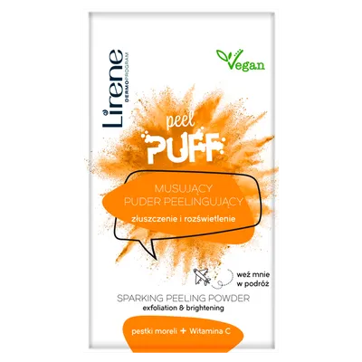 Lirene Dermoprogram Peel Puff, Musujący puder peelingujący `Złuszczenie i rozświetlenie`