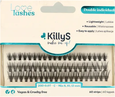 KillyS Make Me Up!, Sztuczne rzęsy kępki mix 8,10,12 mm